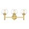Z-Lite Sutton Vanity, 3-Light, 23.75 In.W x 7 In.L x 10.25 In.H, Brushed Gold/Clear 7502-3V-BG - alternate 7